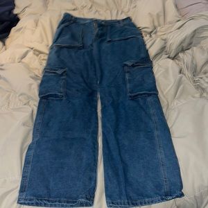 Dark Denim Cargo Jeans